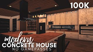 BLOXBURG NEW UPDATE 104  Modern Concrete House  100k  No Gamepass Speedbuild [upl. by Amye922]