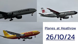 Planes at Heathrow  261024 [upl. by Nylirek643]