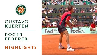 Gustavo Kuerten v Roger Federer Highlights  Mens Round 3 I RolandGarros 2004 [upl. by Novihc189]