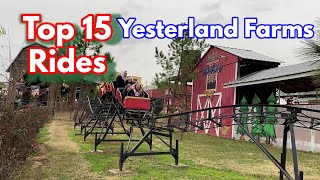 Top 15 Rides Yesterland Farm Christmas 2023  Deepest Farm Line Up In Texas [upl. by Sotsirhc345]