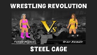 Full Match  Torrie Wilson Vs Stacy Keibler Steel Cage Wrestling Revolution wr2d wr3d wr3dmod [upl. by Laband386]