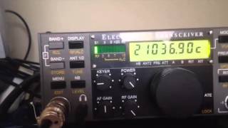 Yaesu Ftdx3000 Vs Elecraft K2 15 meters CW  K2 NoTick   IW2NOY [upl. by Mears461]