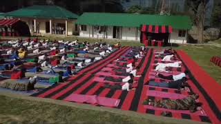 9th international yoga day Celebrated at Army Goodwill school Boniyar [upl. by Felicie]