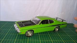 Unboxing e análise da miniatura do Dodge Dart Demon 1971 escala 118 ERTL American Muscle [upl. by Lanfri660]