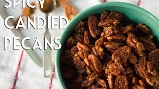 Spicy Candied Pecans Recipe  Holiday Gift Idea  Total Noms [upl. by Damara]