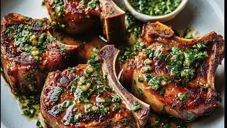 Perfectly Grilled Lamb Chops with Fresh  RestaurantStyle Lamb Chops wt Chimichurri Sauce at Home [upl. by Swihart]