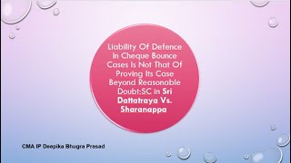 PROCEEDINGS UNDER NEGOTIABLE INSTRUMENTS ACT 1881 SEC 138  Sri Dattatraya Vs Sharanappa [upl. by Archer]