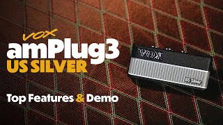 VOX amPlug3 US Silver Headphone Amplifier Top Features amp Demo [upl. by Kenyon]