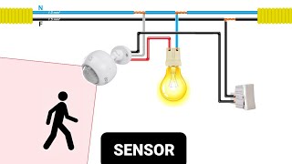 Como instalar sensor de presença COM E SEM INTERRUPTOR [upl. by Jochebed]