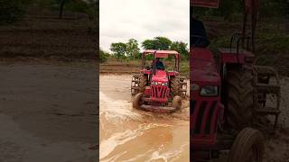 Mahindra 4WD tractor is working for farming [upl. by Adnola]