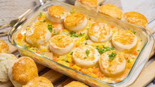 Creamy CHICKEN POT PIE CASSEROLE WITH BISCUITS  Recipesnet [upl. by Nylrac778]