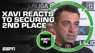 Xavi reacts to Barcelonas 2nd place finish in LALIGA  ESPN FC [upl. by Dylana]