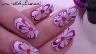 Valentijns tutorial water marble nails [upl. by Iznyl]