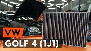 Cum se înlocuiește filtru polen  filtru habitaclu pe VW GOLF 4 1J1 TUTORIAL AUTODOC [upl. by Juline782]