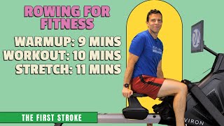 Rowing for Fitness 10 minute Workout plus Warmup and Cooldown  for Seniors Beginners Wellness [upl. by Juliet642]