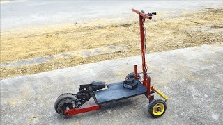 Mini 3 wheel electric scooter improvement  Homemade scooter [upl. by Attennyl738]