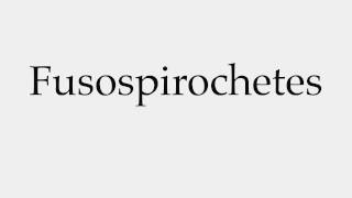 How to Pronounce Fusospirochetes [upl. by Rudolf]