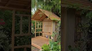 Diy Holz Projekt für den Garten Philosophenbank  Gartenlaube selbst bauen ampDeko  Heimwerker Haus [upl. by Hiroko]