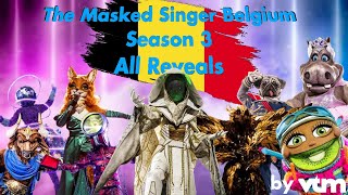 The Masked Singer Belgium Season 3 ALL REVEALS [upl. by Haelam763]