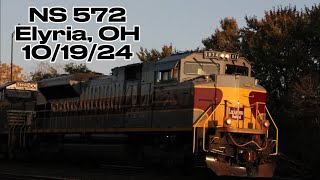 NS 572 led by Lackawanna 1074 in Elyria Ohio on 101924 [upl. by Massimo]