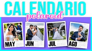 Fotos Polaroid en Word  DIY Calendario 🙀 El Mejor Regalo de Navidad  Plantillas 💜 Sandy Olivera [upl. by Bean]