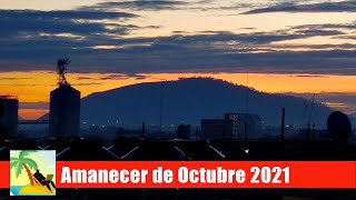 Salida del sol este Amanecer de Octubre 2021 en la CDMX [upl. by Llerryt]