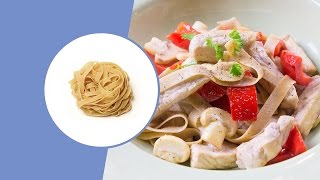 Tagliatelle Met Varkensfilet Champignons en Paprika  Diner  Koolhydraatarm Recept  Protiplan [upl. by Alveta]