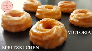 Spritzkuchen Recipe  Victoria  Spritzringe  Crullers [upl. by Brader82]