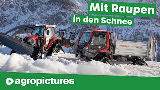 Mit Raupen in den Schnee  Lindner Lintrac und Unitrac  Traktortechnik am Freitag [upl. by Arodasi904]