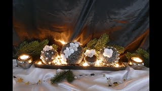 DIY Weihnachtsdeko – christmas decoration – Kugeln basteln – Kugeln dekorieren – einfach [upl. by Atinrahs11]