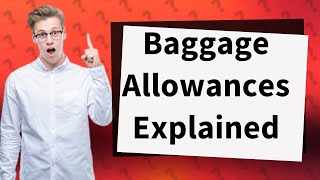 What does 1 piece of checked baggage included mean [upl. by Acinoev]