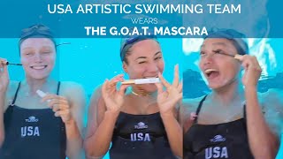 USA Artistic Swiming Team wears The GOAT Mascara [upl. by Allsopp]