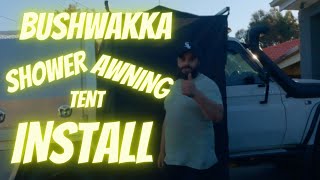 BUSHWAKKA SHOWER TENT AWNING INSTALL [upl. by Dorella]