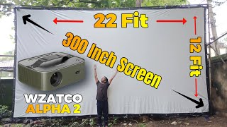 Wzatco Alpha 2 Projector 300 Inch Screen Test By Technical Reaction [upl. by Anawek504]