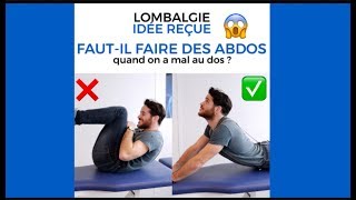 Lombalgie  Arrêtez les abdos [upl. by Scotti385]