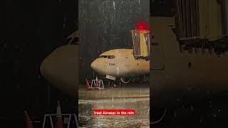 طائرة الخطوط العراقية في المطر Iraqi Airways in the rain مطاربغدادالدولي الخطوطالجويةالعراقية [upl. by Clotilda]