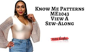 Know Me Patterns ME2043 View A  Bodysuit Sewing Tutorial [upl. by Nezah636]