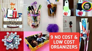 9 No Cost amp low cost Organizer Ideas from waste Plastic bottles  DIY Organizers from waste material [upl. by Leumel483]