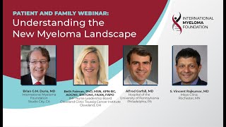 IMF Patient amp Family Webinar  Understanding The New Myeloma Landscape [upl. by Nylzaj822]