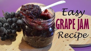 Homemade Grape Jam Recipe  Easy Low Sugar Jam [upl. by Reseda]