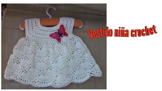 Vestido niña a crochet muy fácil todas las tallas [upl. by Benjie]