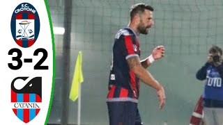 CrotoneCatania 32 Tutti i gol e gli highlights dettagliati [upl. by Raffaj]