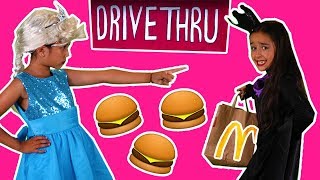 BURGERS STOLEN FROM MCDONALDS DRIVE THRU  Princess In Real Life  Kiddyzuzaa  Magic Food [upl. by Fransisco]