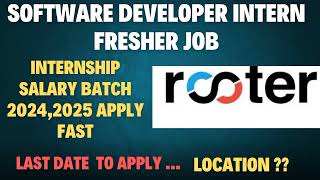 Software development internship fresher SalaryFinal year apply  locationjob [upl. by Ianej]