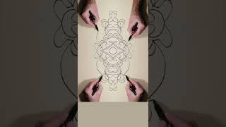 Trick Art Drawing Symmetrical Dance S37shorts Trick Art drawing art [upl. by Peppel]