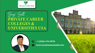 Buy Sell Private Career Colleges amp Universities USA [upl. by Alemak]