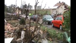 Tornado 2008 Błotnica Strzelecka oraz Balcarzowice [upl. by Rees]