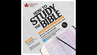 How to study the Bible  Part 3 [upl. by Yemane200]