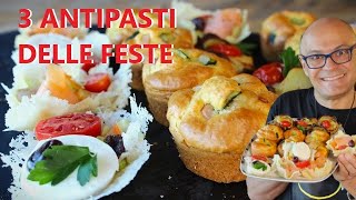 Antipasti per Natale e le Feste Tre ricette antipasti di Natale e non solo di Natale antipasto [upl. by Leiva]