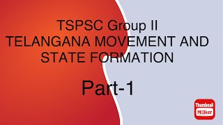 TSPSC GroupIITelangana movement and state formationimportant bits [upl. by Ruggiero430]